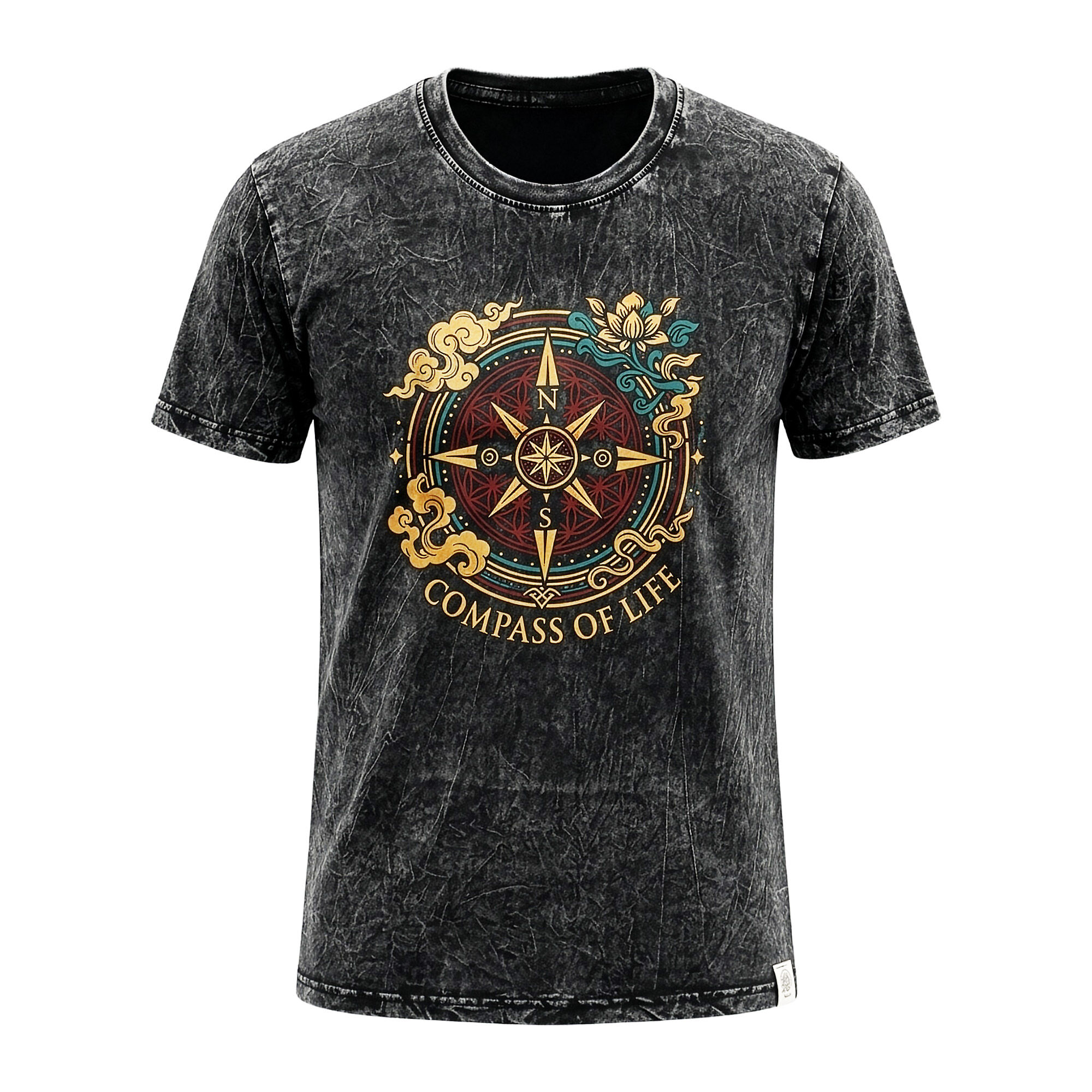 Camiseta Nomad Sari - Brújula de la Vida - Carbón