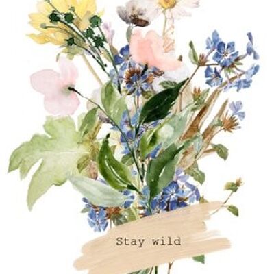 Sustainable postcard stay wild