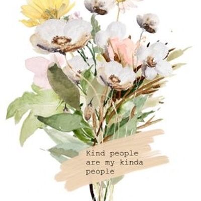 Sustainable postcard - kind people