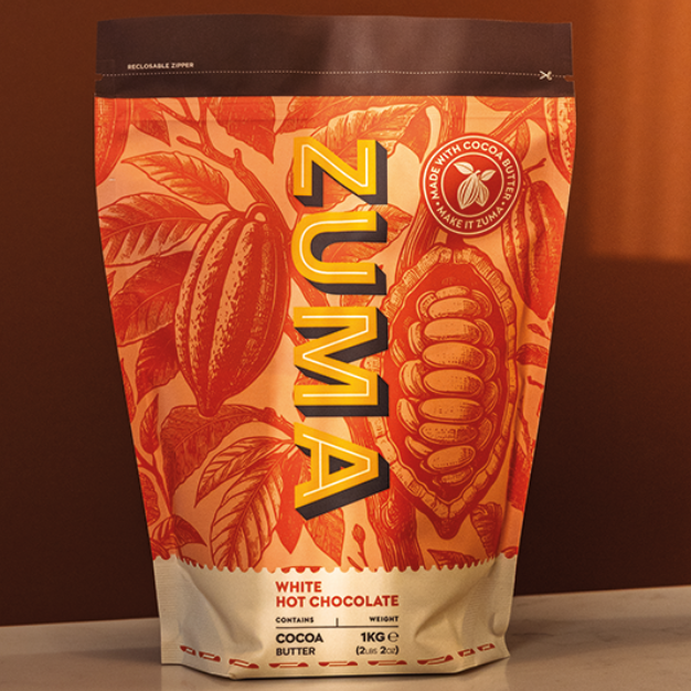 Zuma - Chocolate blanco en polvo - 1 kg - Vegetariano