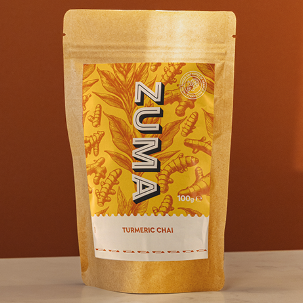 Zuma - Té Chai de Cúrcuma 1 kg (10 g x 100) - Mezcla de hierbas - Vegano