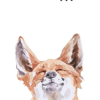 Carte durable renard heureux