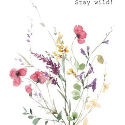 Duurzame ansichtkaart - stay wild