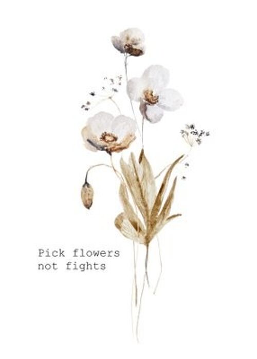 Duurzame kaart pick flowers not fights
