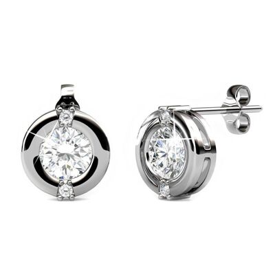 Classic Earrings - Silver and Crystal I MYC-Paris.com