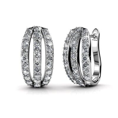 Elegant Clip Earrings - Silver and Crystal I MYC-Paris.com