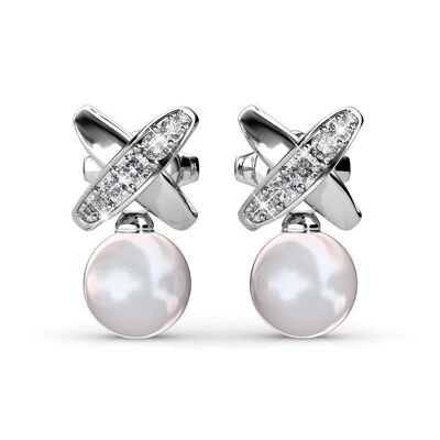 Chris Pearl earrings - Silver and Pearl I MYC-Paris.com