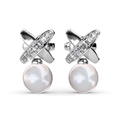 Pendientes Chris Pearl - Plata y Perla I MYC-Paris.com