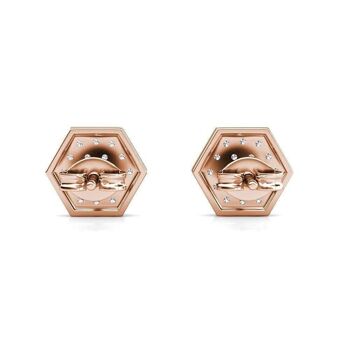 Boucles d'oreilles Hexagon - Or Rosé et Cristal I MYC-Paris.com 10