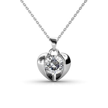 Pendentifs Simply Love - Argenté et Cristal 1