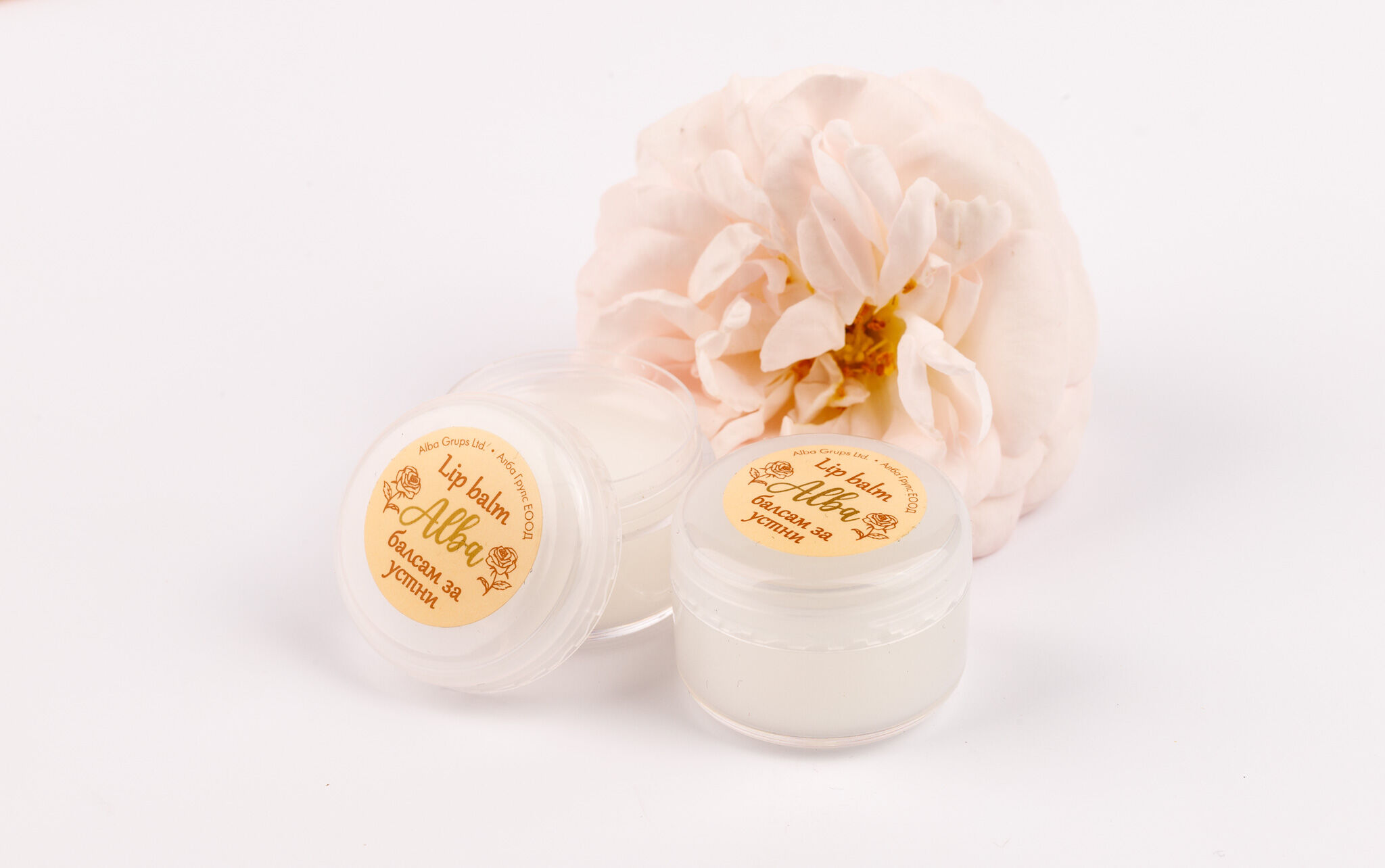 White Rose Luxury Lip Balm ALBA — Intensive Recovery with Rare Rosa Alba & Shea Butter — 5ml
