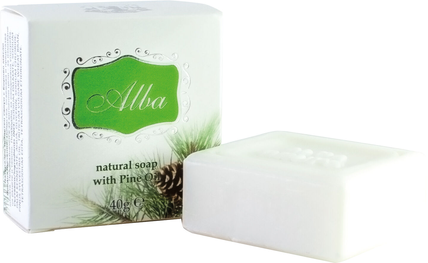 Natural Pine Oil Guest Soap — Refreshing & Exfoliating with Wheat Bran — 40g