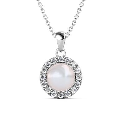 Circlet Pearl Pendants - Silver and Crystal I MYC-Paris.com