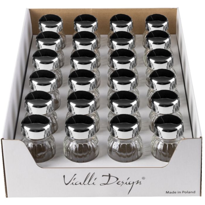 Display with spice jars Vilagio 24 pcs silver 1296