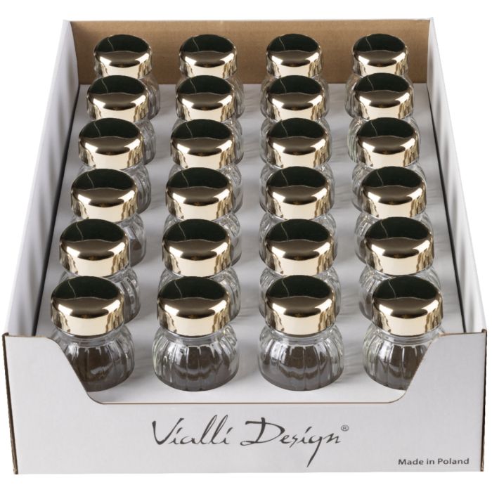 Display with spice jars Vilagio 24 pcs gold 1289
