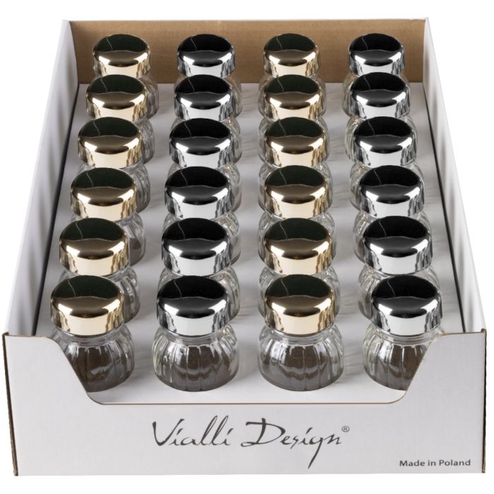 Display with spice jars Vilagio 12 gold + 12 silver 1326