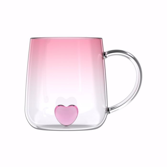 Szklanka różowa 350ml Heart AG 1937