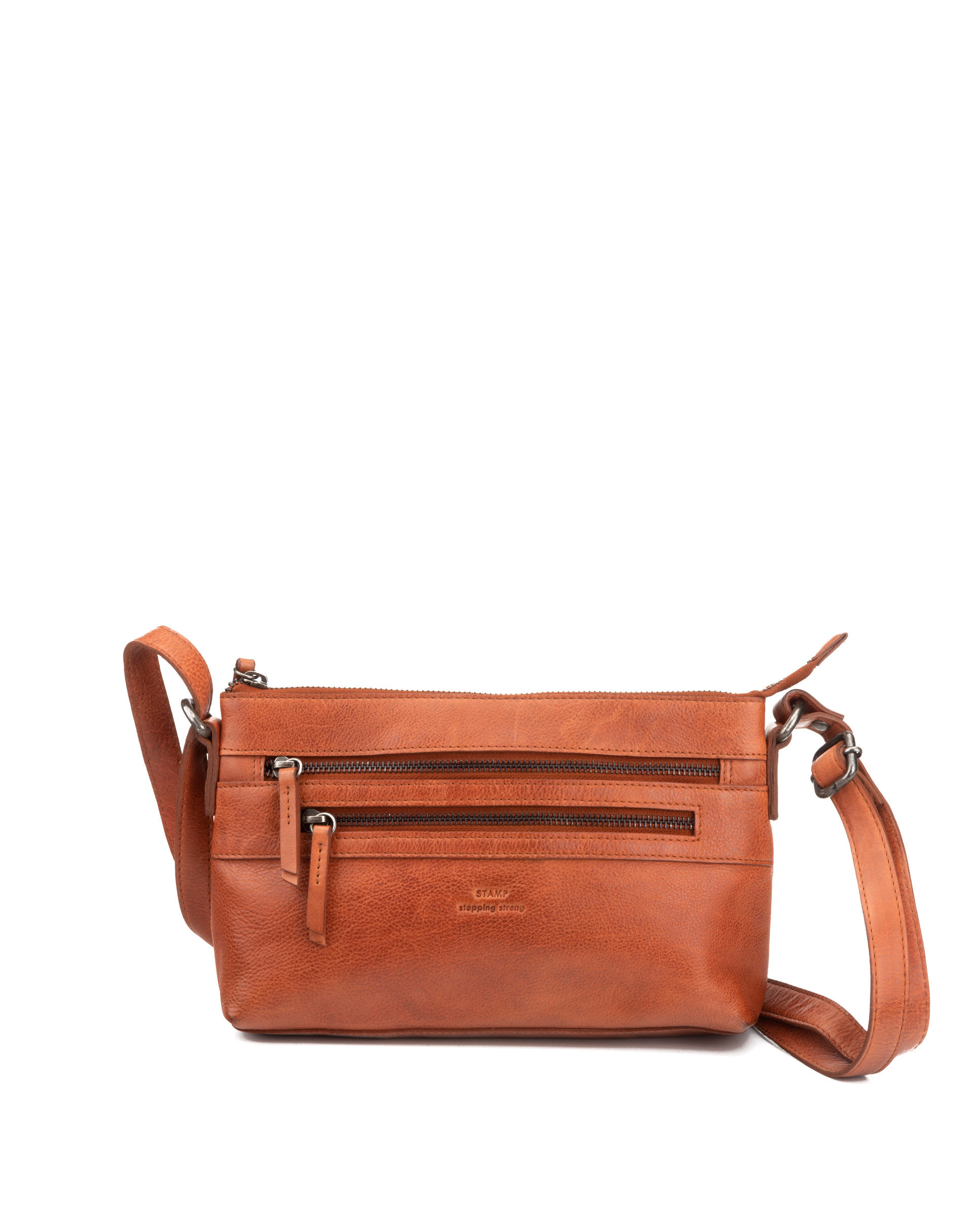 Women's shoulder bag in washed leather STAMP 3242