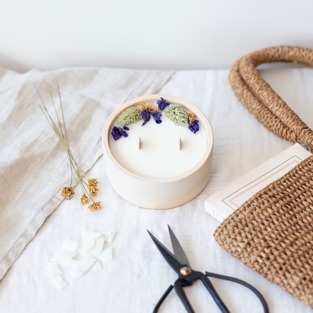 Kit DIY bougie fleurie