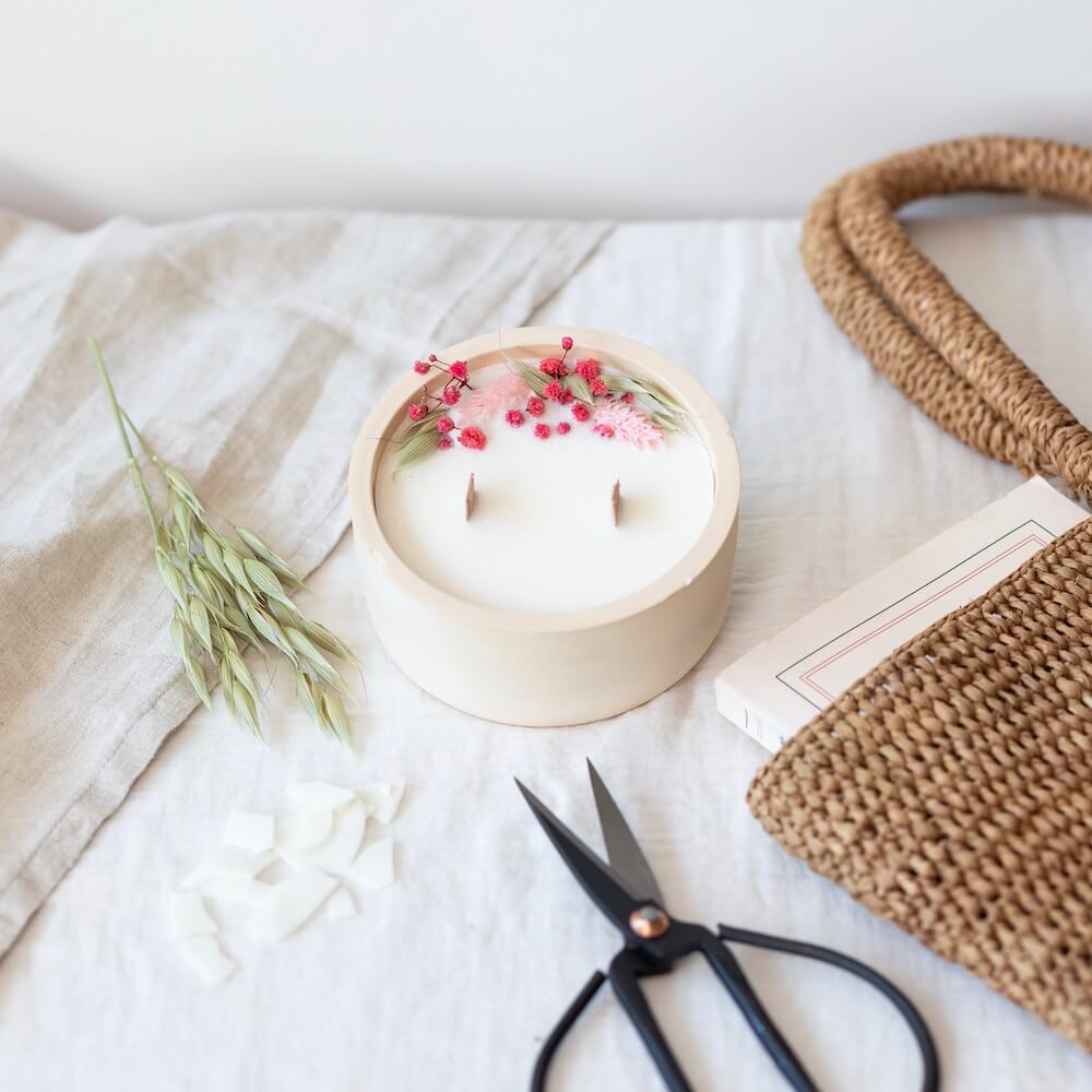 Kit DIY bougie fleurie Hector