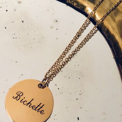 Necklace a Medal "Bichette" - Gold - Standard classic (45cm)