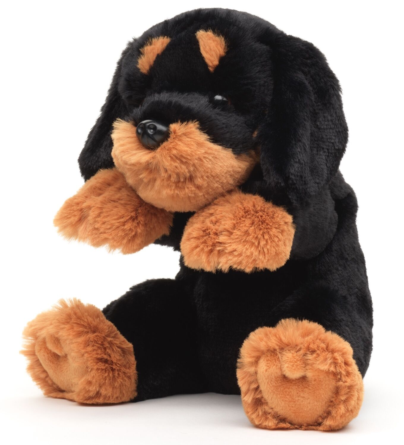 Dackel, sitzend - 20 cm (Höhe) - Keywords: Hund, Haustier, Plüsch, Plüschtier, Stofftier, Kuscheltier