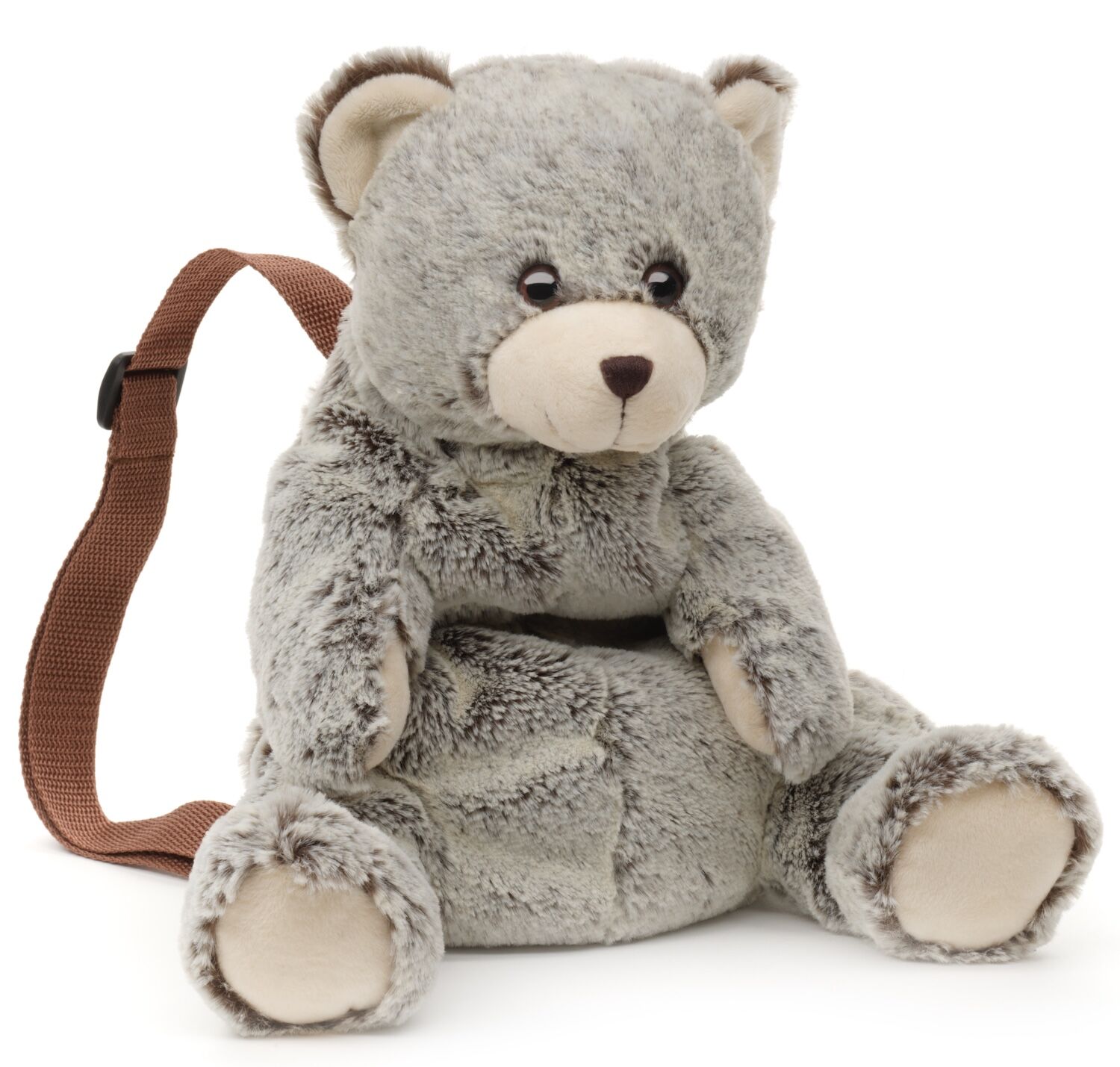 Rucksack aus Plüsch (Teddybär) - 34 cm (Höhe) - Keywords: Kinderrucksack, Teddy, Bär, Plüsch, Plüschtier, Stofftier, Kuscheltier