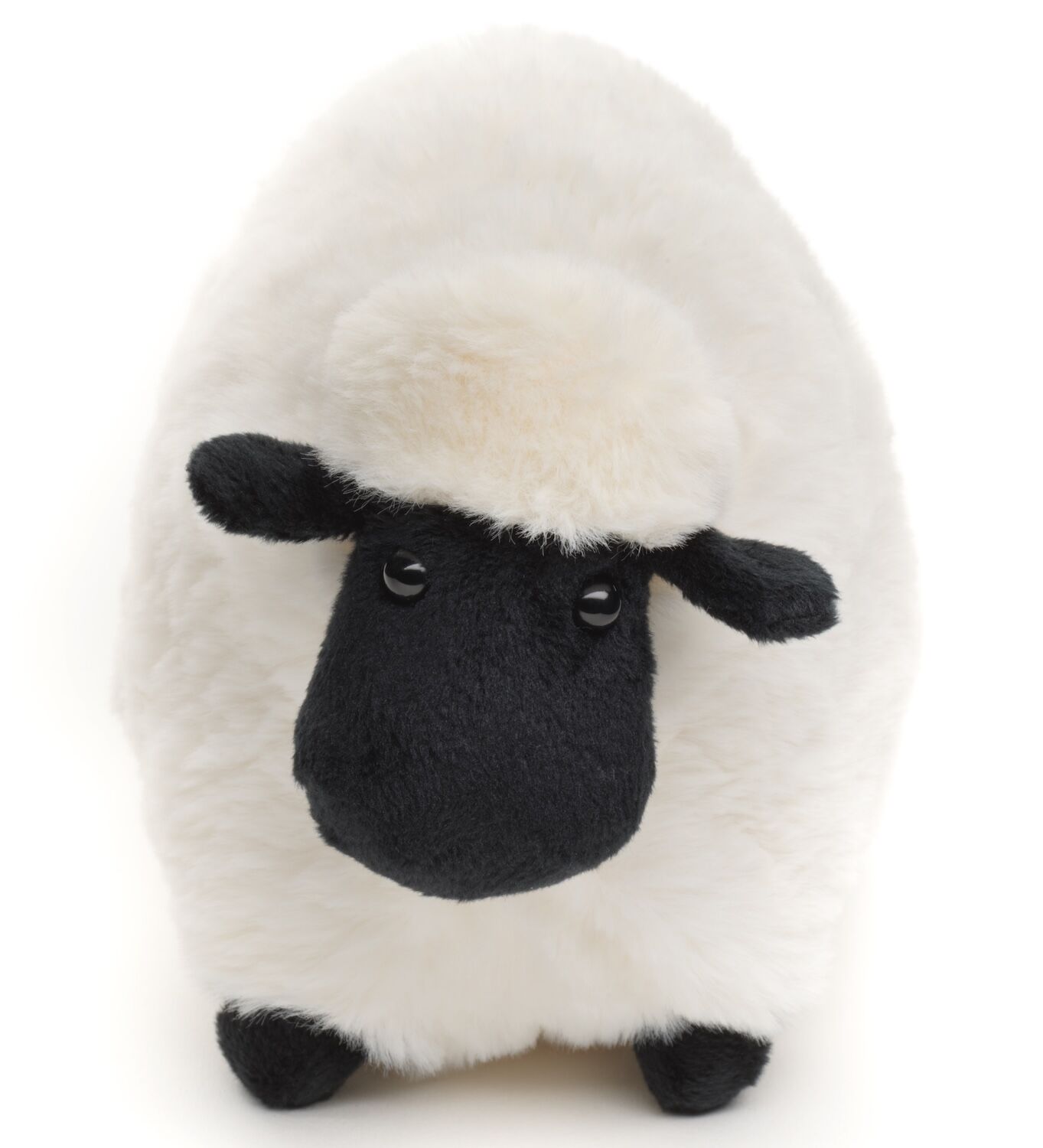 Schaf, stehend (schwarz-weiß) - 19 cm (Länge) - Keywords: Bauernhof, Lamm, Plüsch, Plüschtier, Stofftier, Kuscheltier