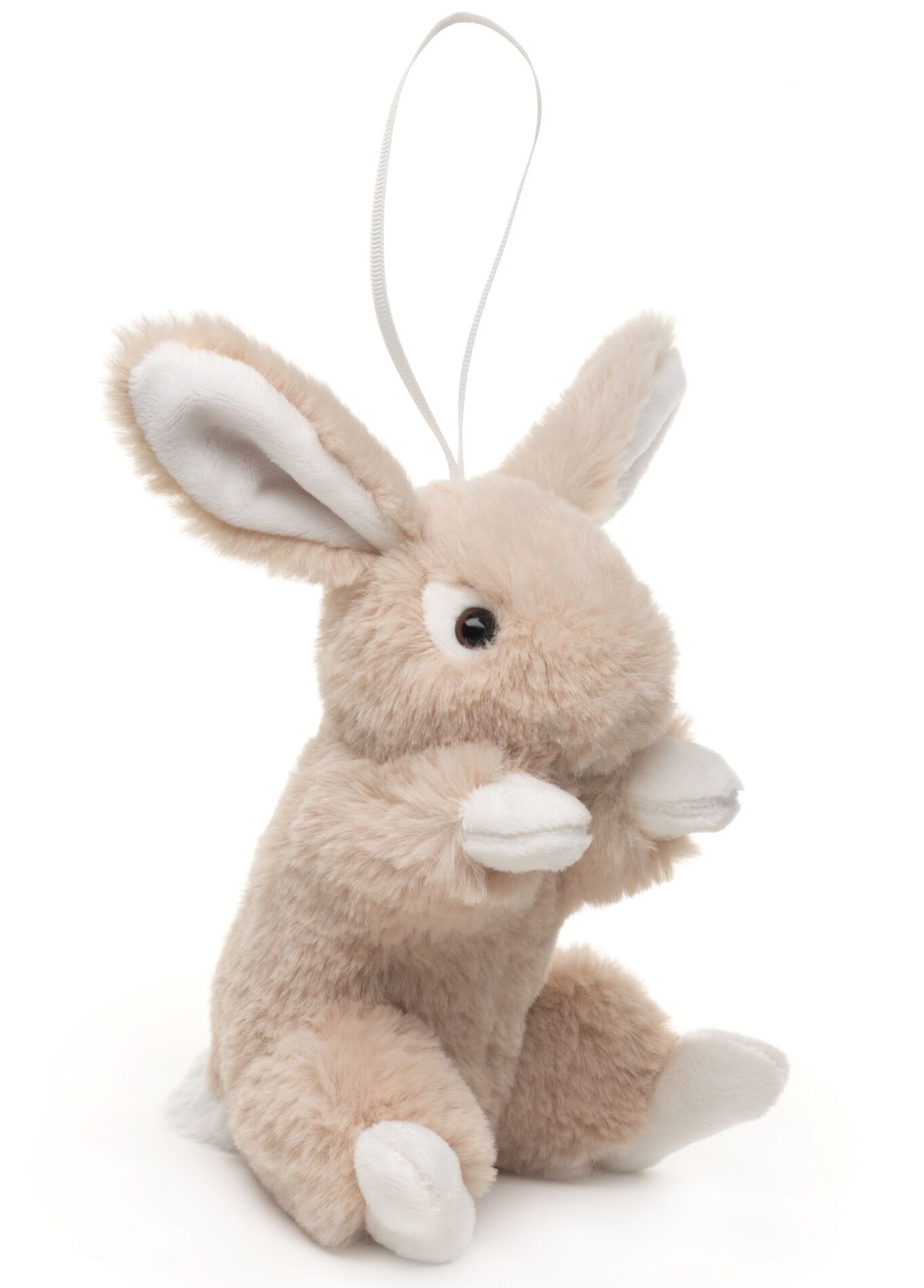 Hase mit Schlappohren (beige) - Mit Schlaufe - 15 cm (Höhe) - Keywords: Waldtier, Kaninchen, Plüsch, Plüschtier, Stofftier, Kuscheltier