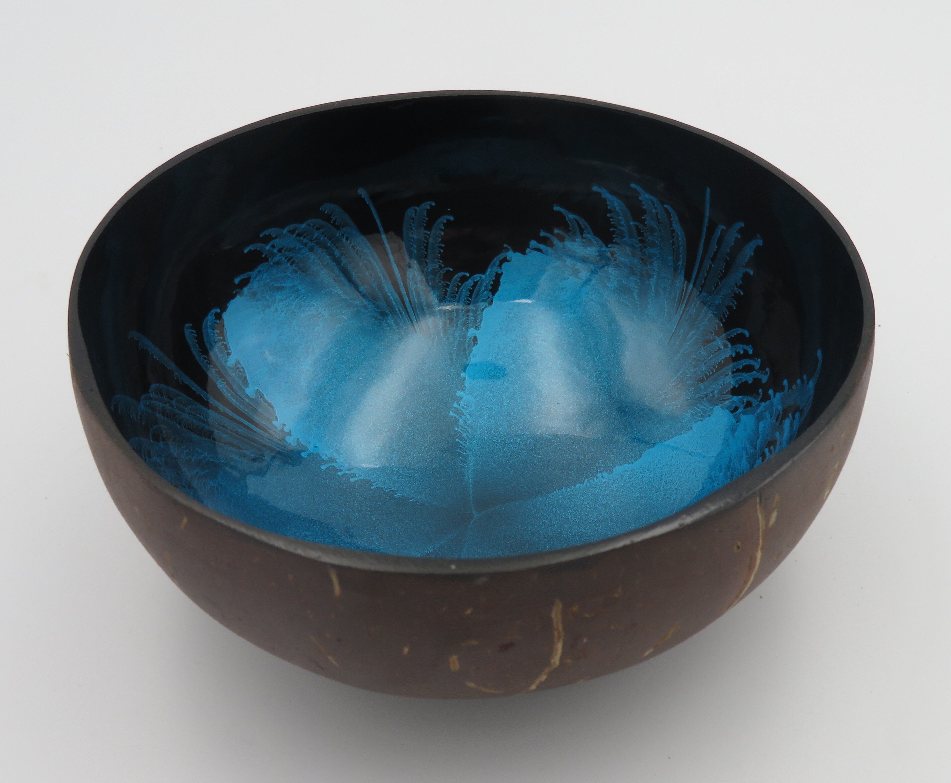Blue coconut container
