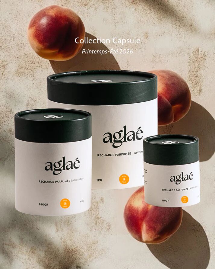 Peach scented candle refill - summer collection