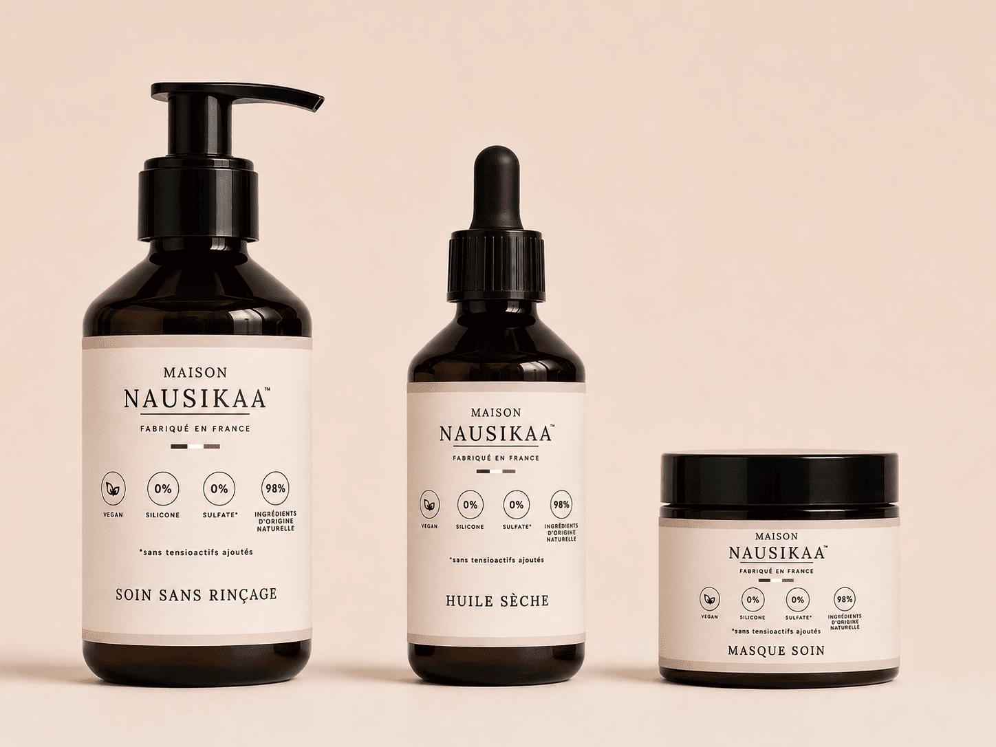 Nourishing Pack – Mask, Leave-In Treatment & Dry Oil | Maison Nausikaa