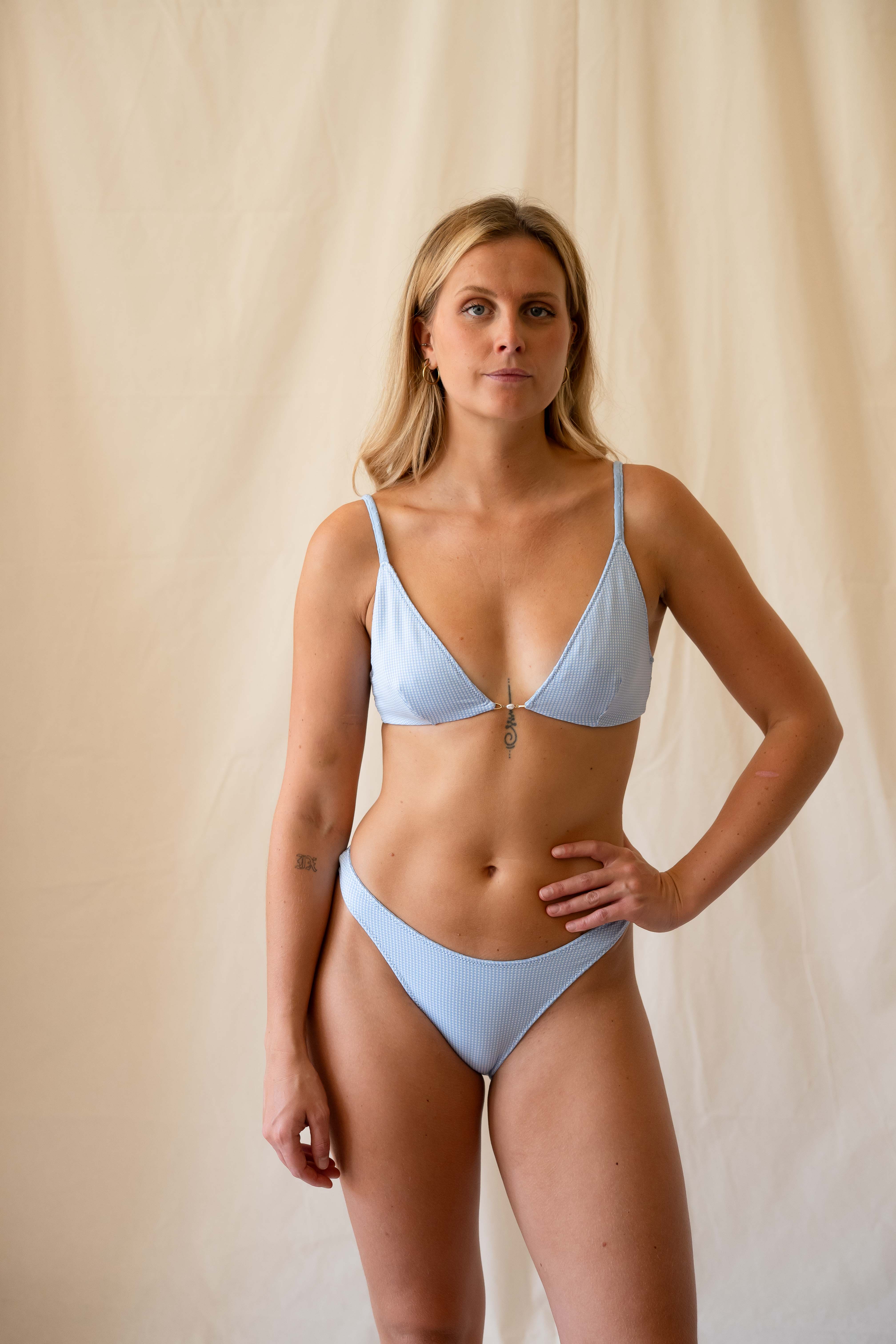 Triangle swimsuit top - Baby blue