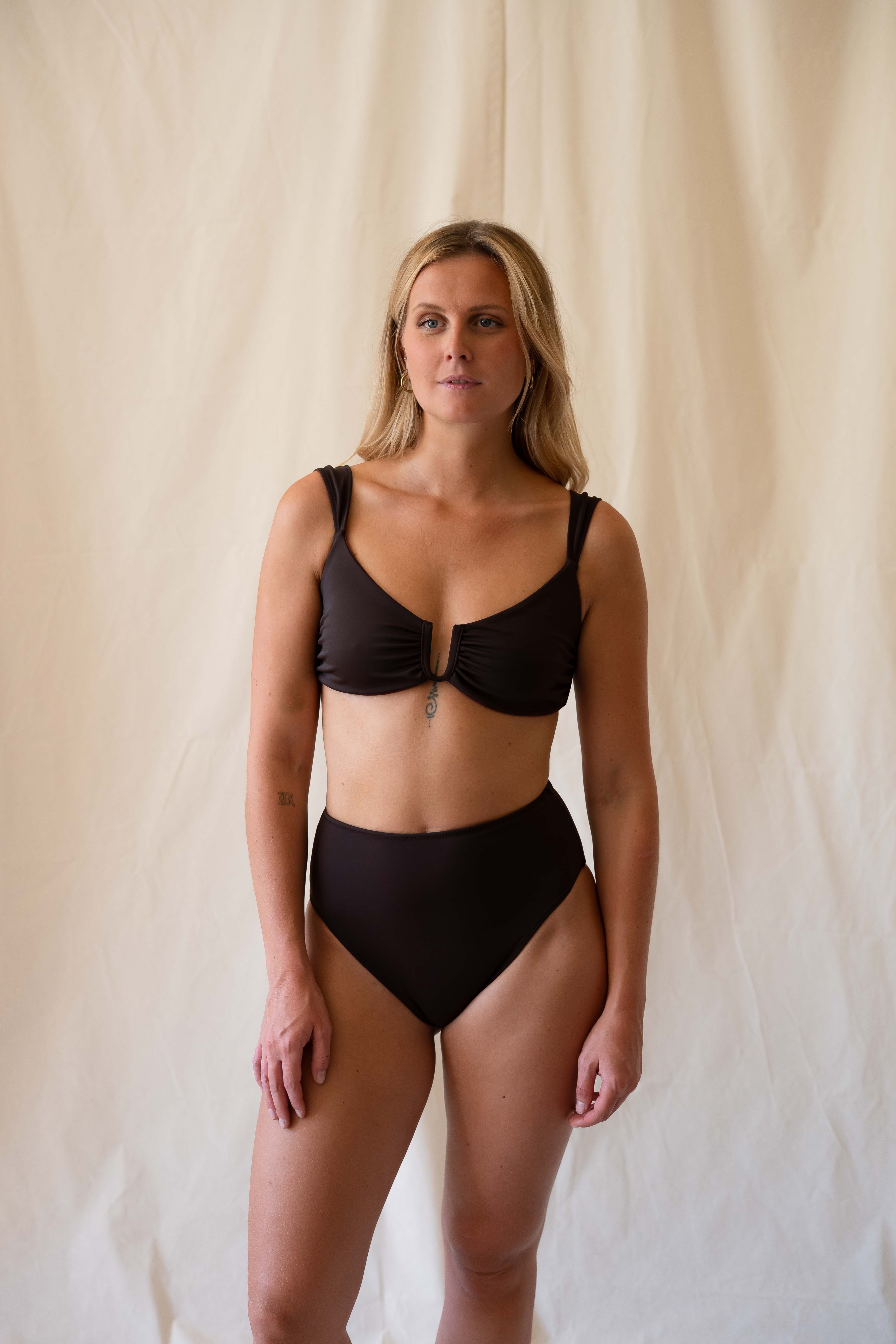 V-Wire Bikini Top - Brown