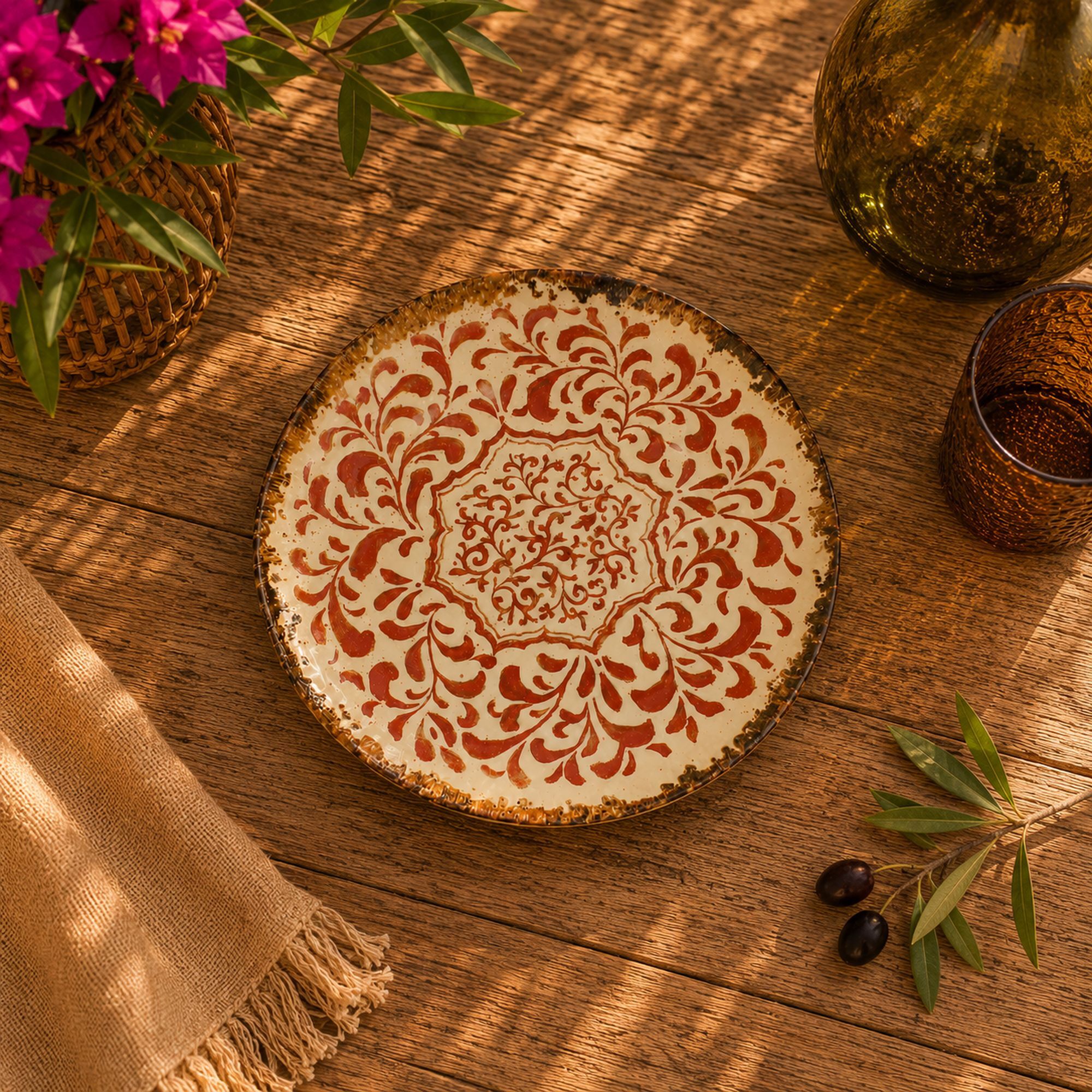 27cm red porcelain dinner plate PALAZZO