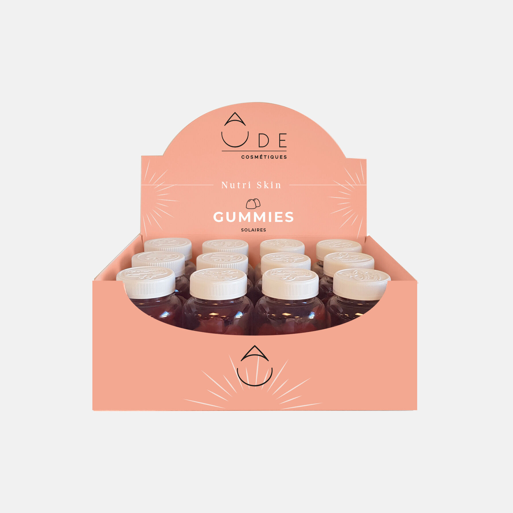Pack 12 piluliers gummies solaires Nutri Skin