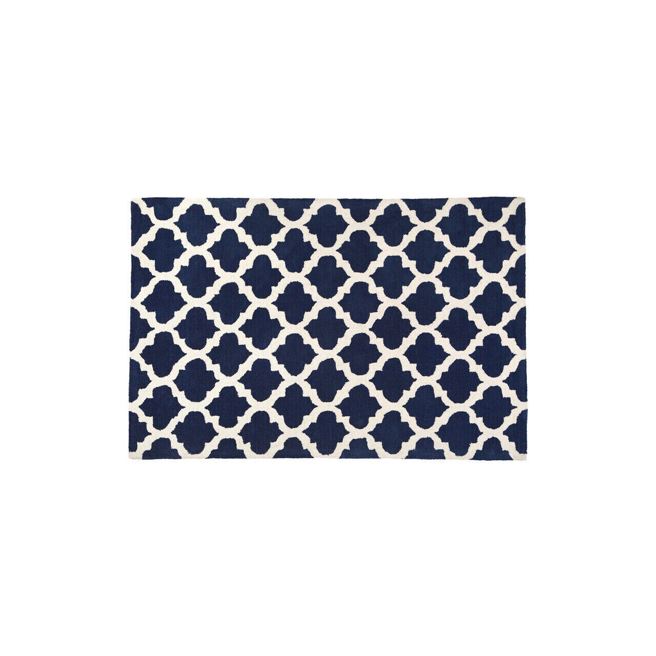 Bosie Kensington Townhouse Teppich in Marineblau und Weiß