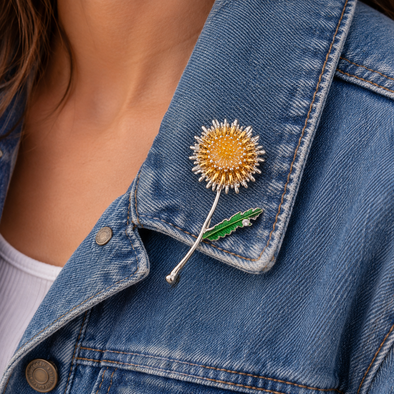 Dandelion Brooch