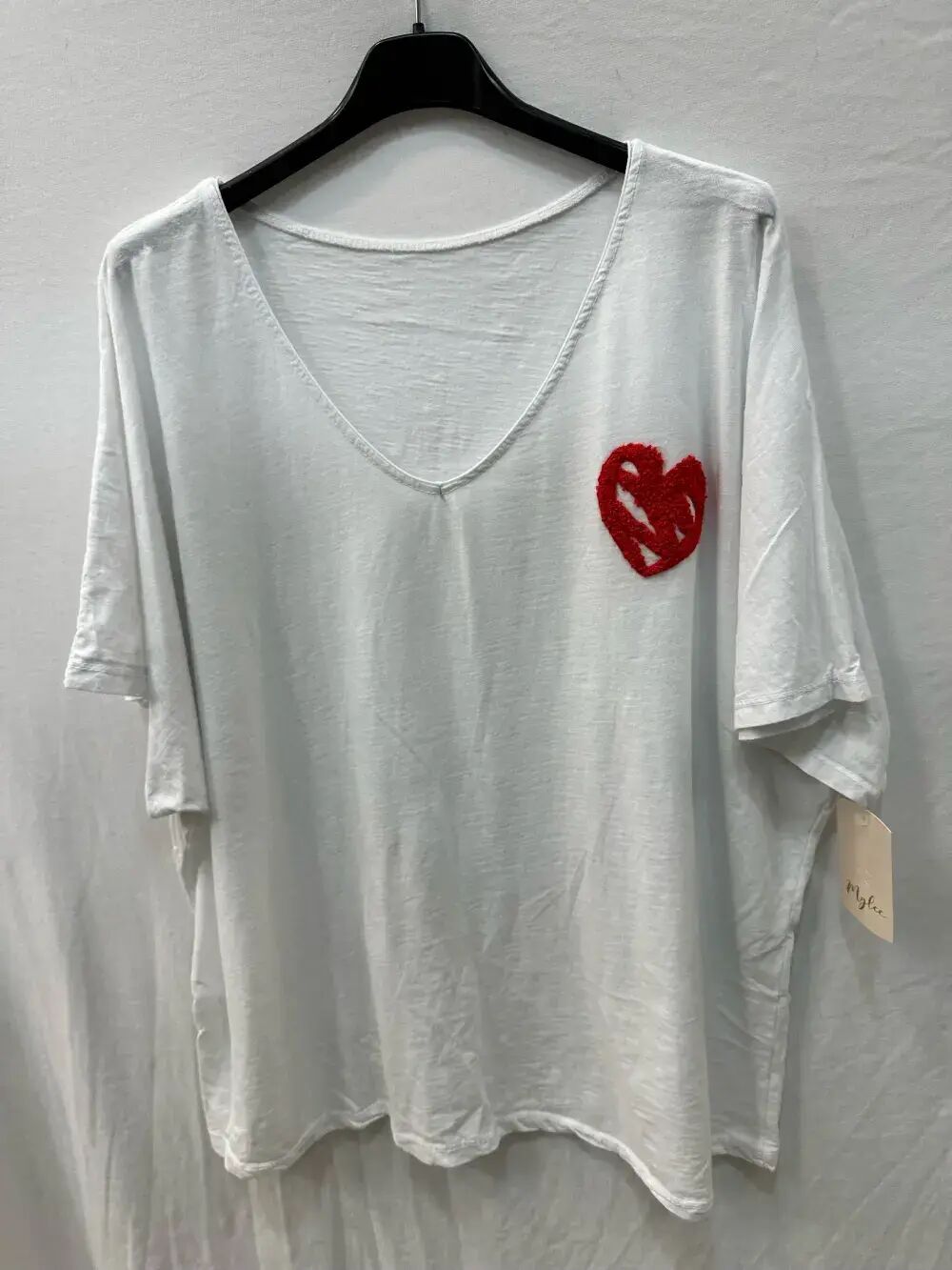 Heart embroidered t-shirt