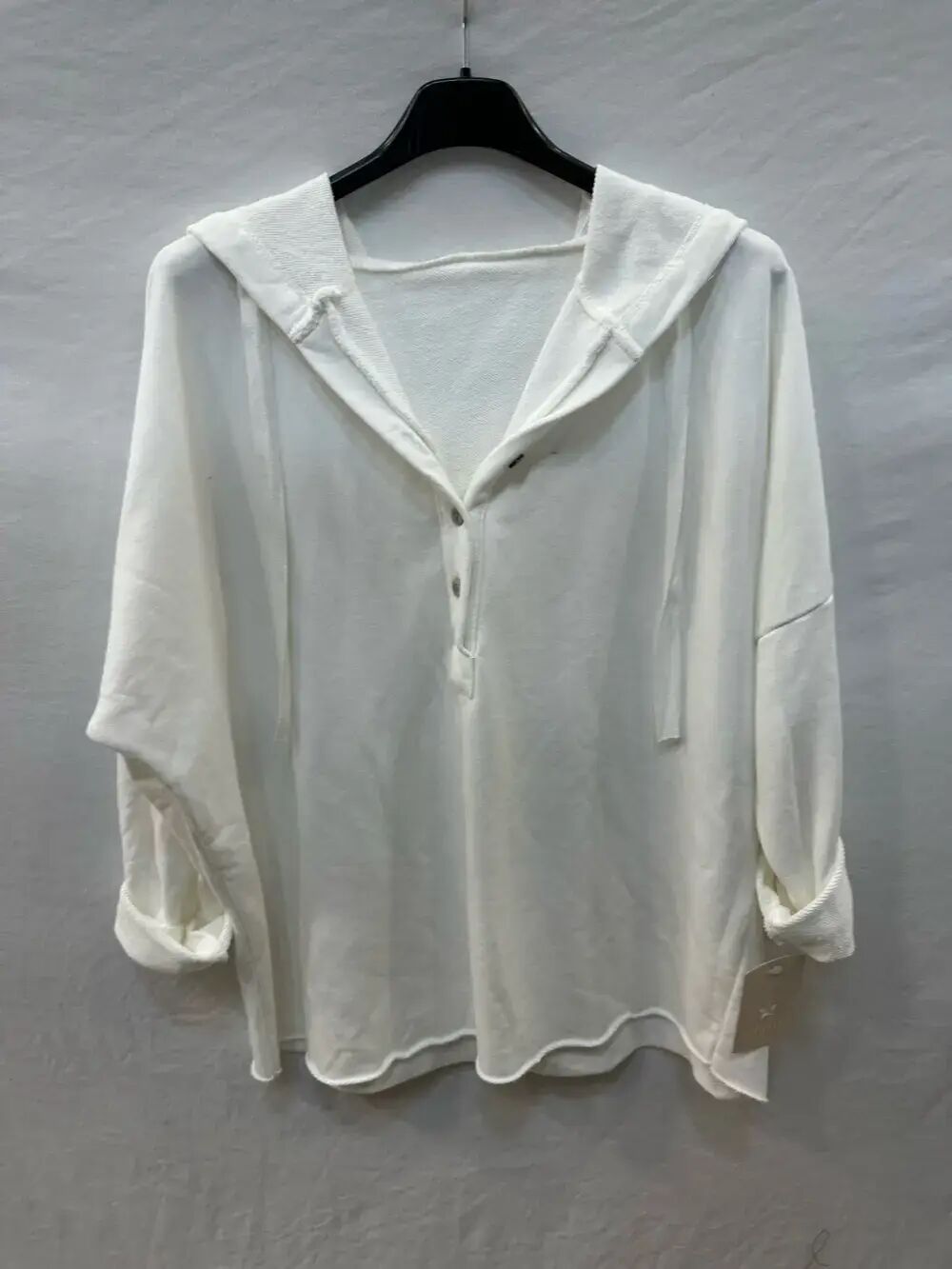 Button-Down Hooded Sweatshirt