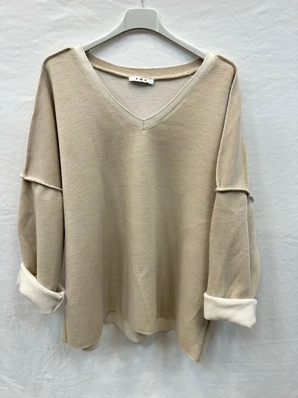 Thick V-Neck Sweatshirt