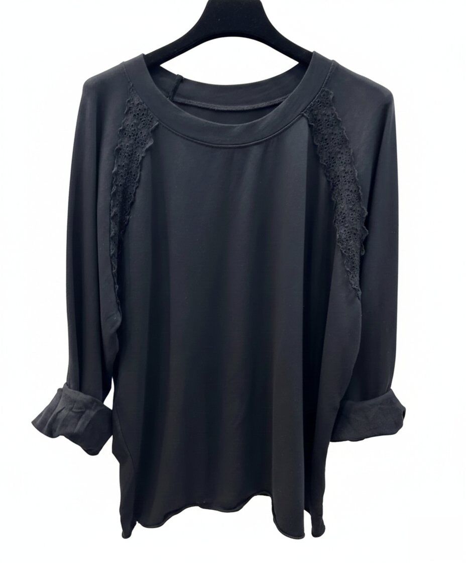Long Sleeve Lace Sweatshirt