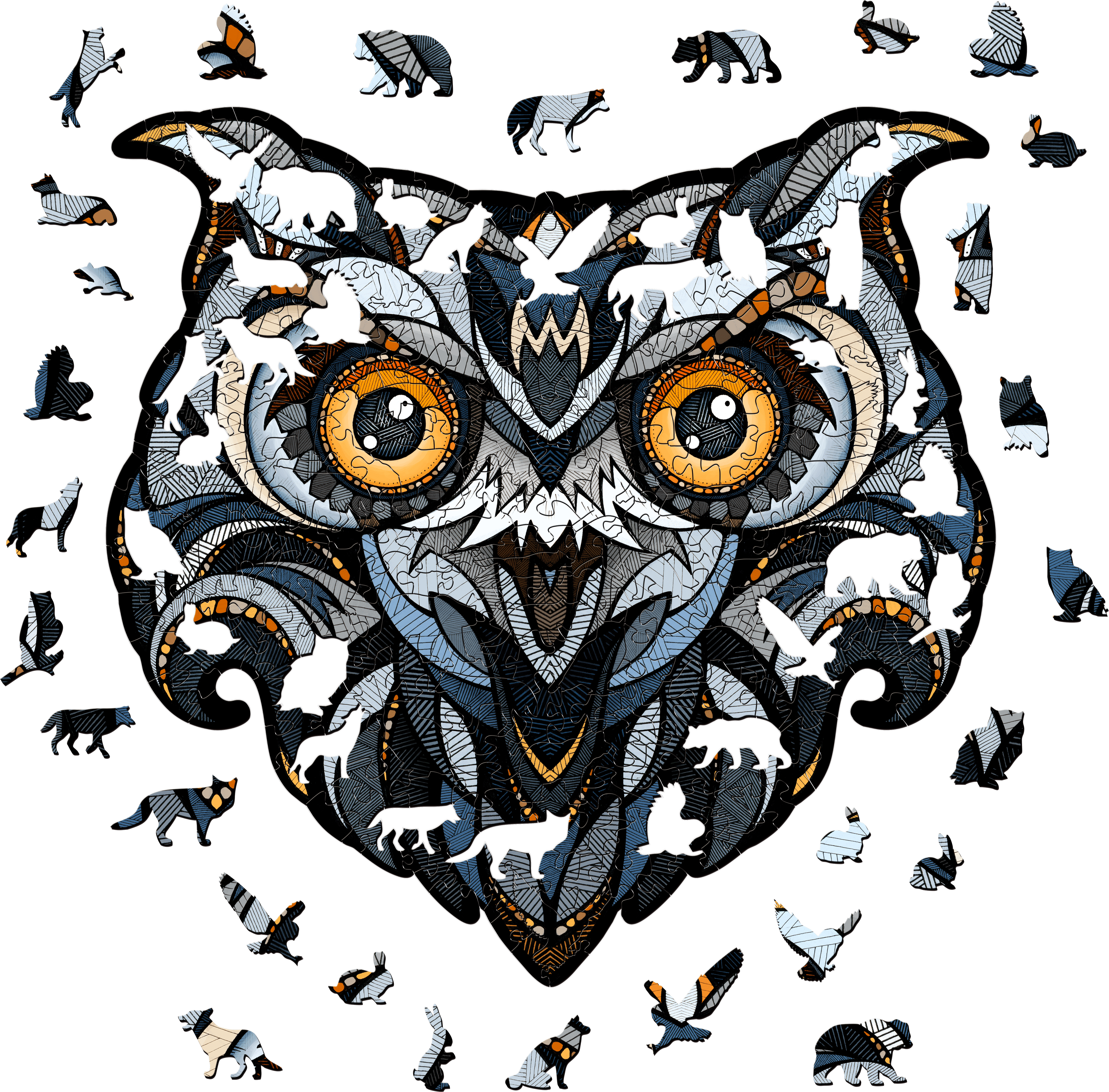 Wooden Puzzle "Eagle Owl"