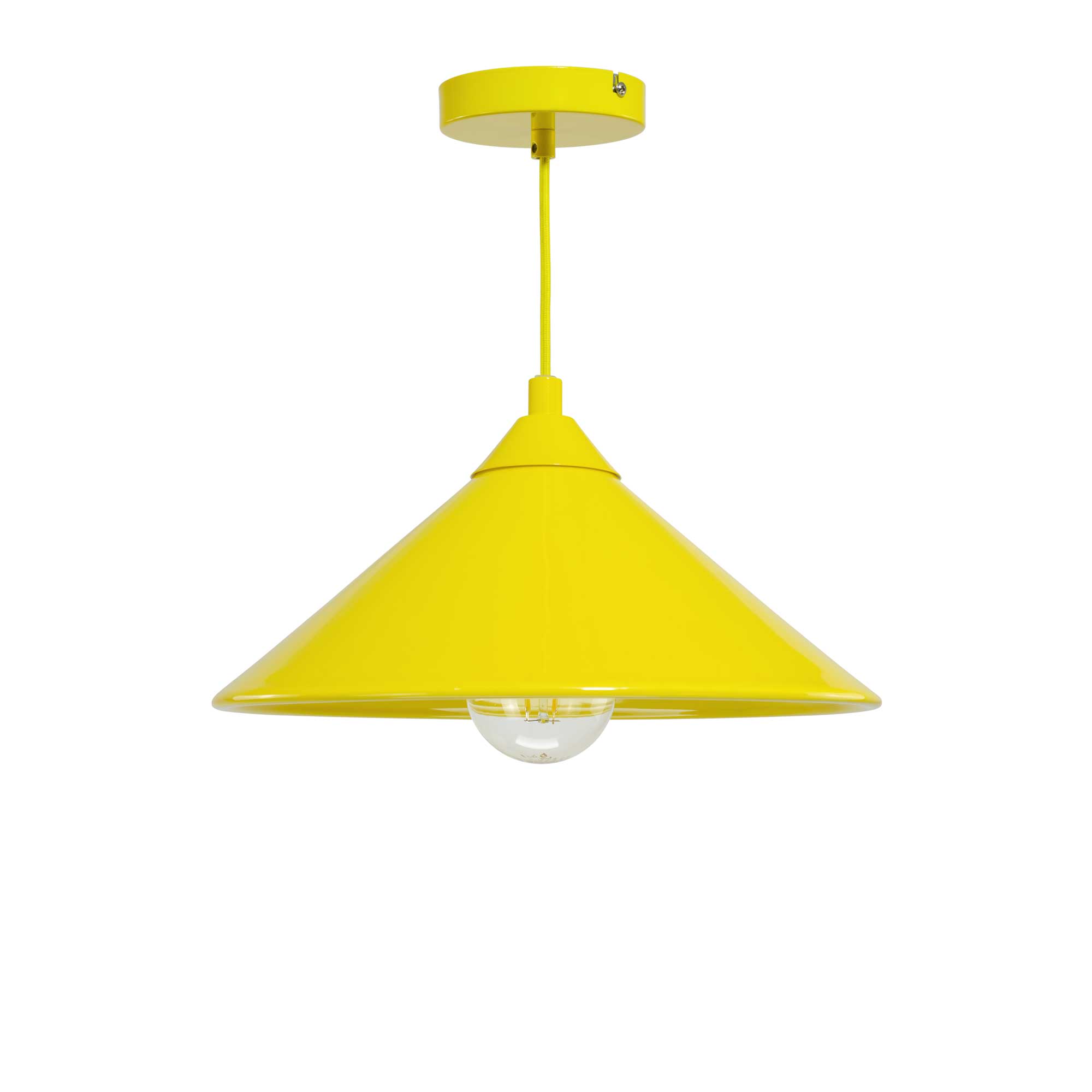 Suspension en céramique colorée et cordon textile Zumo