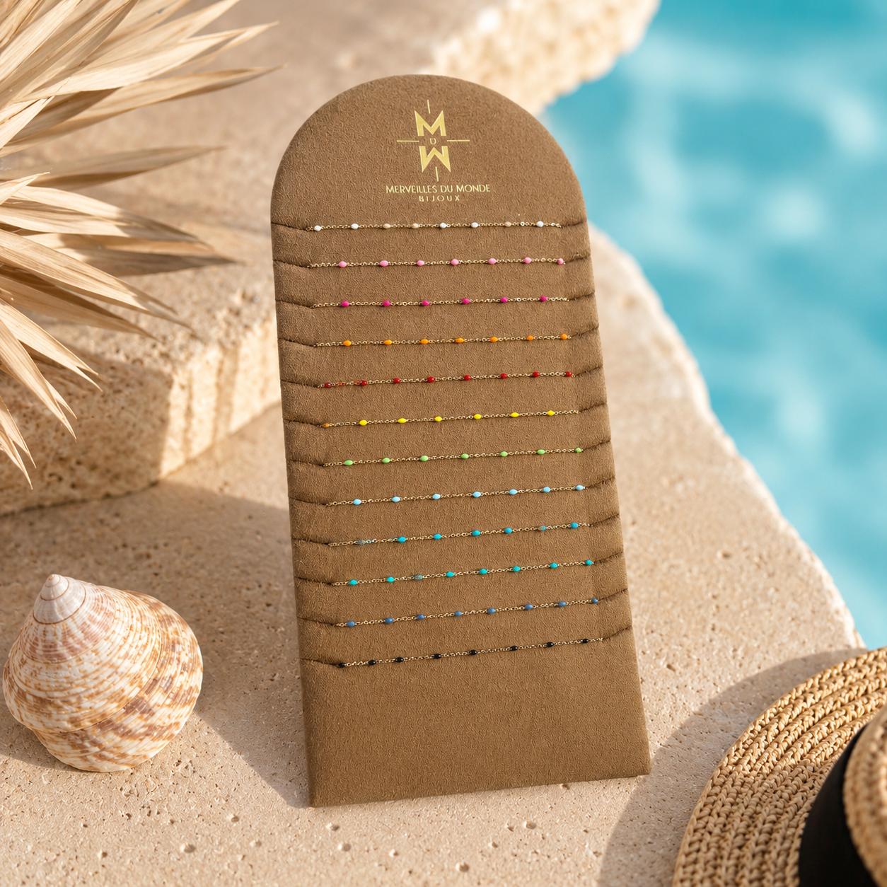 12 Gold-Plated Stainless Steel Anklets