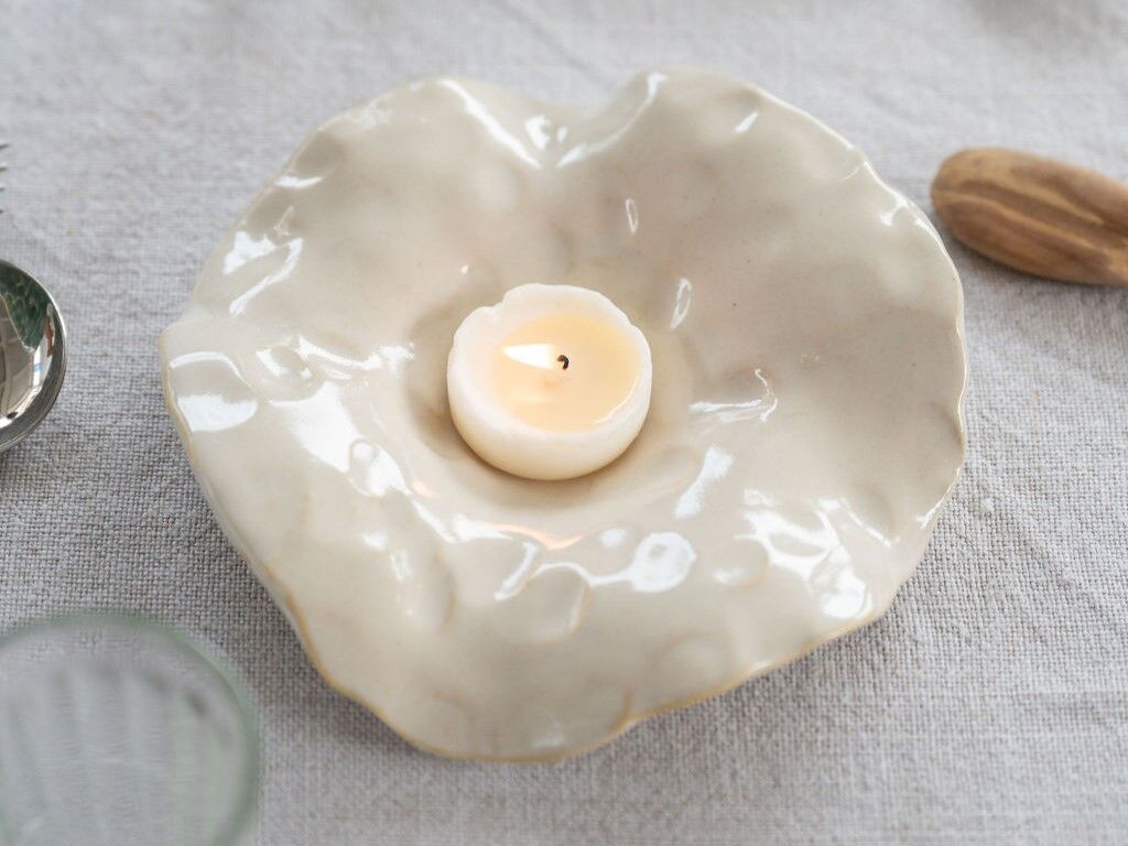 Tealight Candle Holder in Ecru - Dedadas