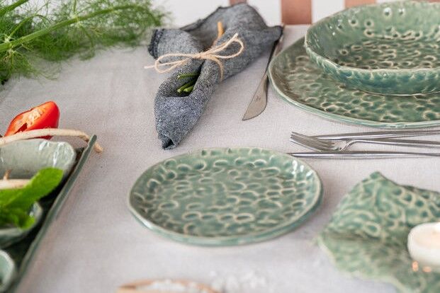 Bread Plate in Teal - Dedadas