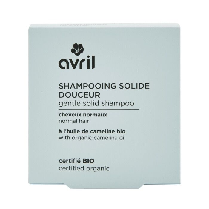 Gentle solid shampoo for normal hair, 60g, certified organic