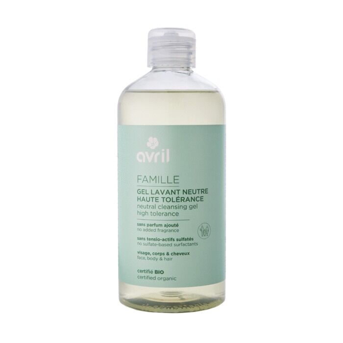 High-tolerance neutral cleansing gel 500ml - Certified organic