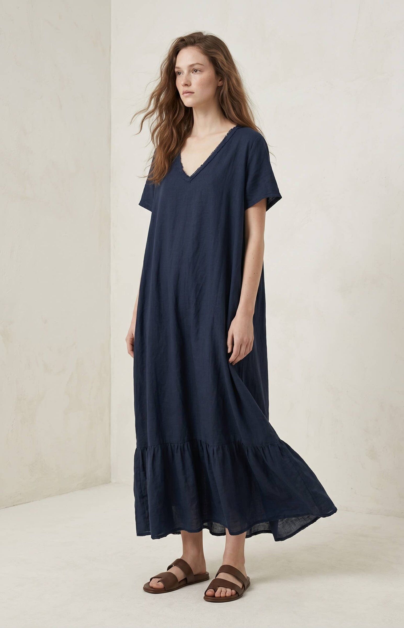 Long ruffled dress